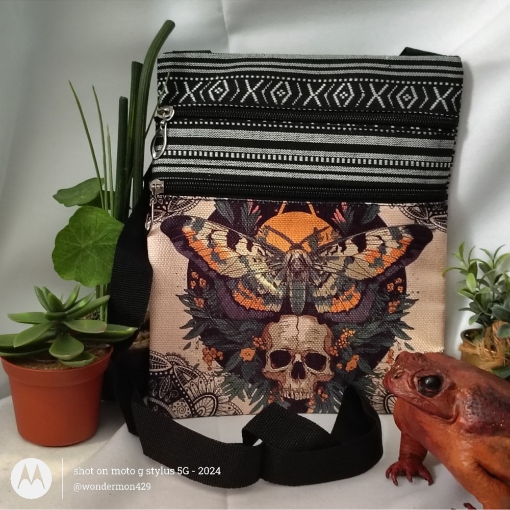 NIP Skull and Butterfly Crossbody Bag